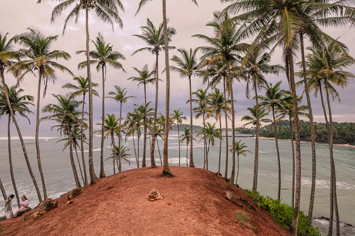 Sunrise over a Sri Lankan coastal viewpoint