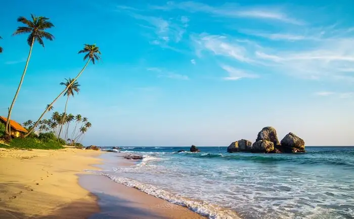 Hikkaduwa coastal scenery