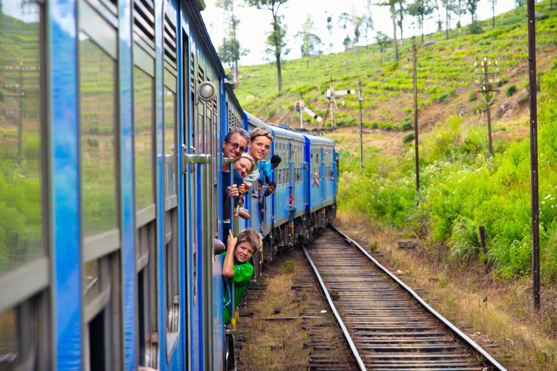 Scenic train and hill country landscapes